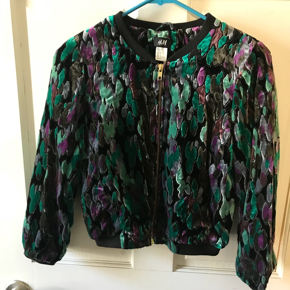 H&M Velvet Peacock jacket/blazer